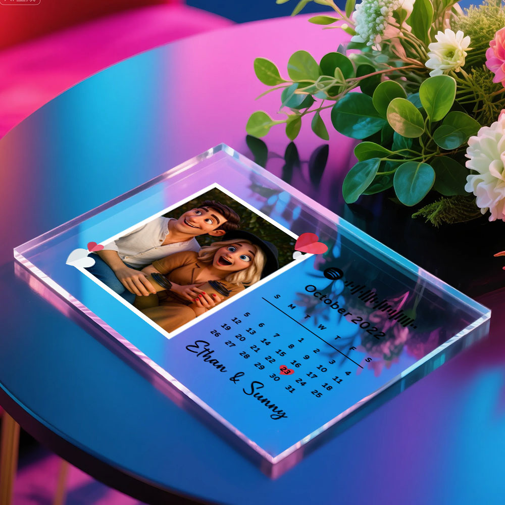 Custom Spotify Plaque Spotify Code Song Decor Personalized Art Style Photo Decor Gift For Couples