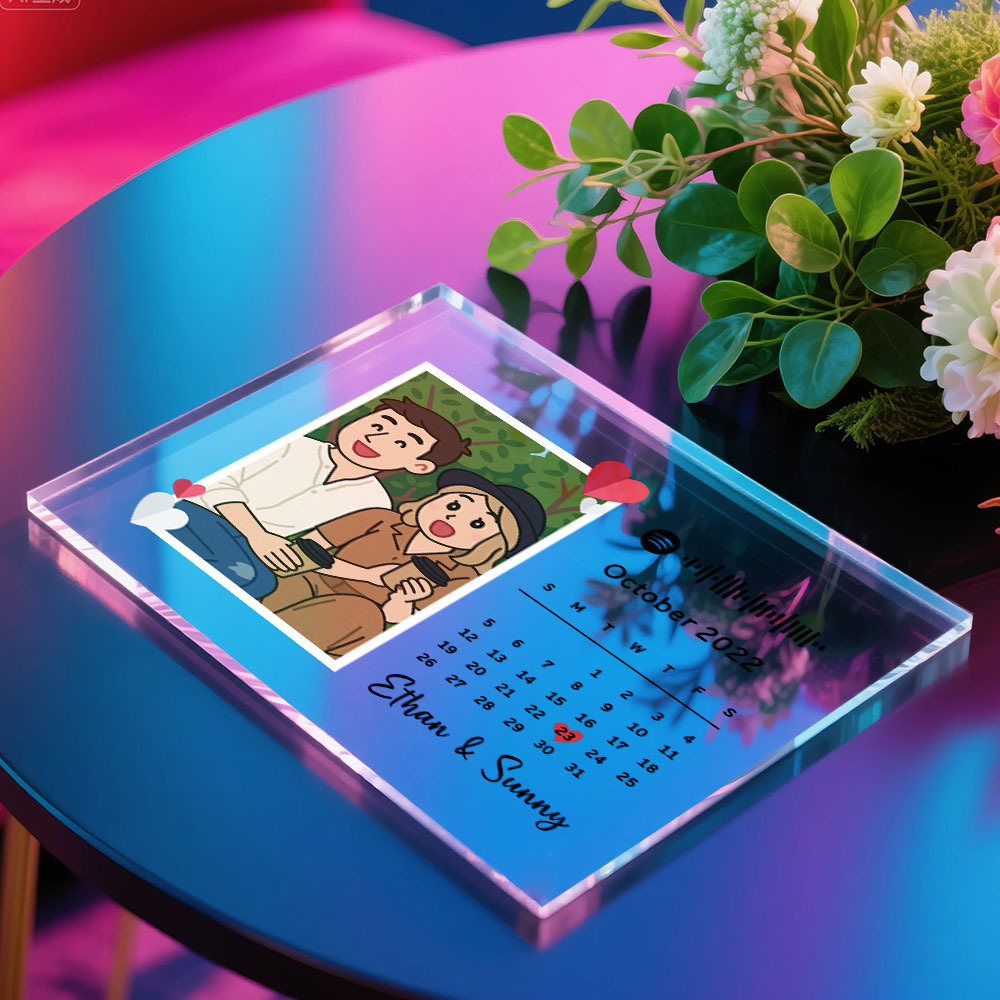 Custom Spotify Plaque Spotify Code Song Decor Personalized Art Style Photo Decor Gift For Couples