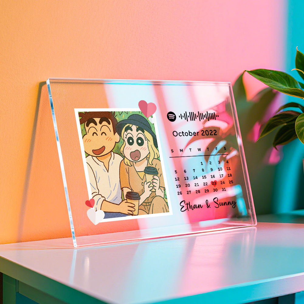 Custom Spotify Plaque Spotify Code Song Decor Personalized Art Style Photo Decor Gift For Couples