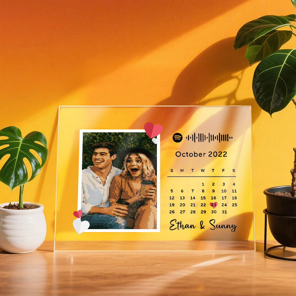 Custom Spotify Plaque Spotify Code Song Decor Personalized Art Style Photo Decor Gift For Couples