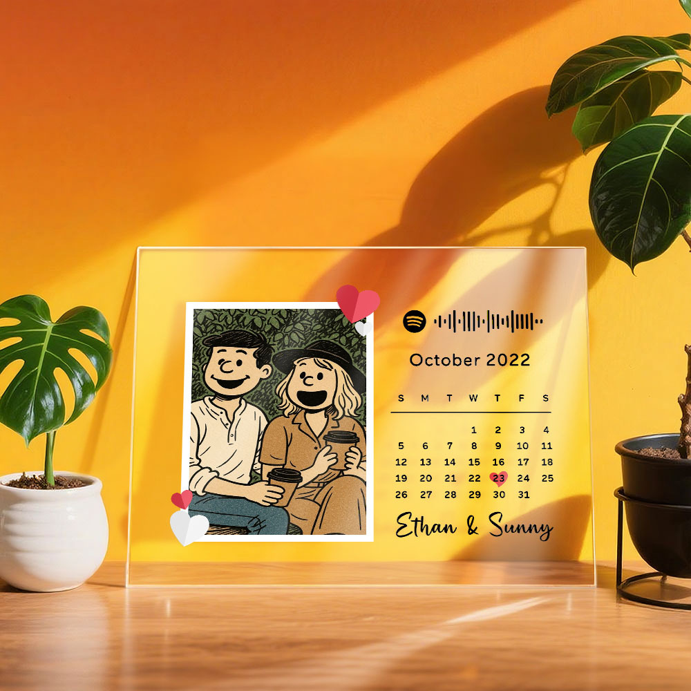 Custom Spotify Plaque Spotify Code Song Decor Personalized Art Style Photo Decor Gift For Couples