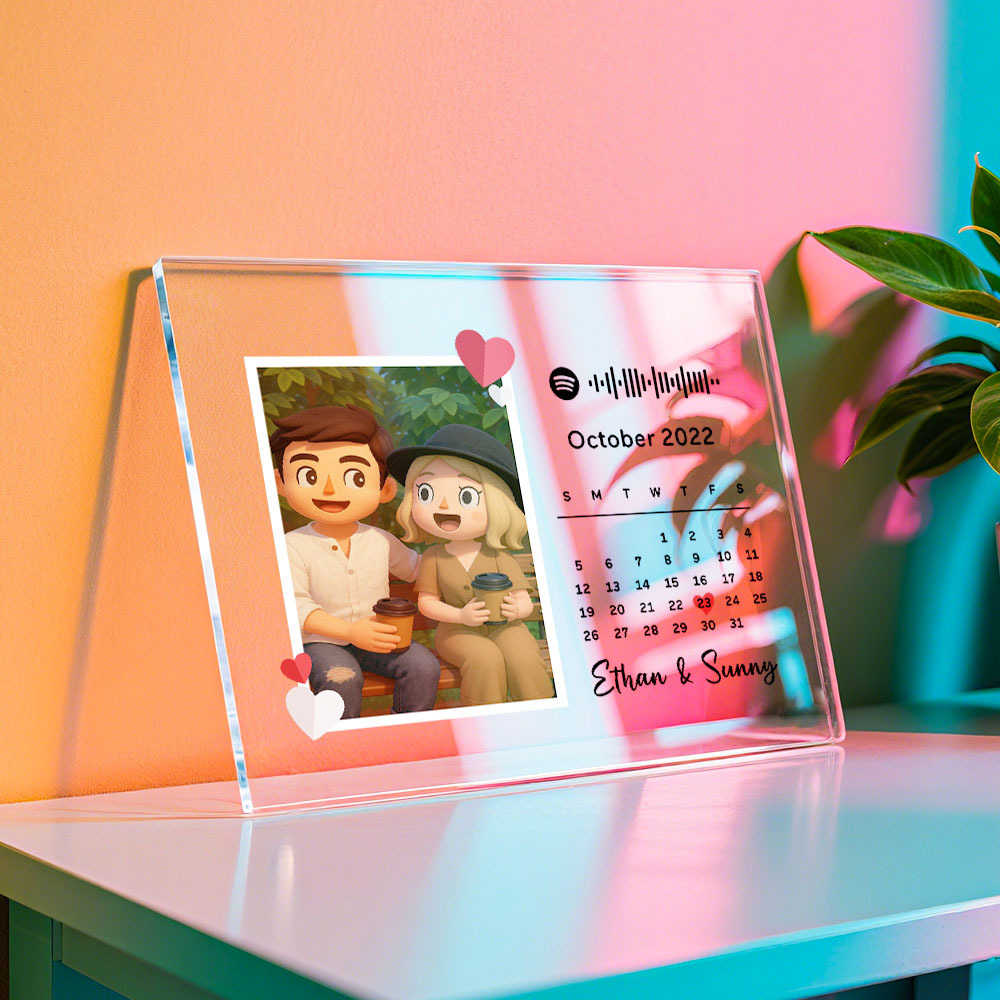 Custom Spotify Plaque Spotify Code Song Decor Personalized Art Style Photo Decor Gift For Couples