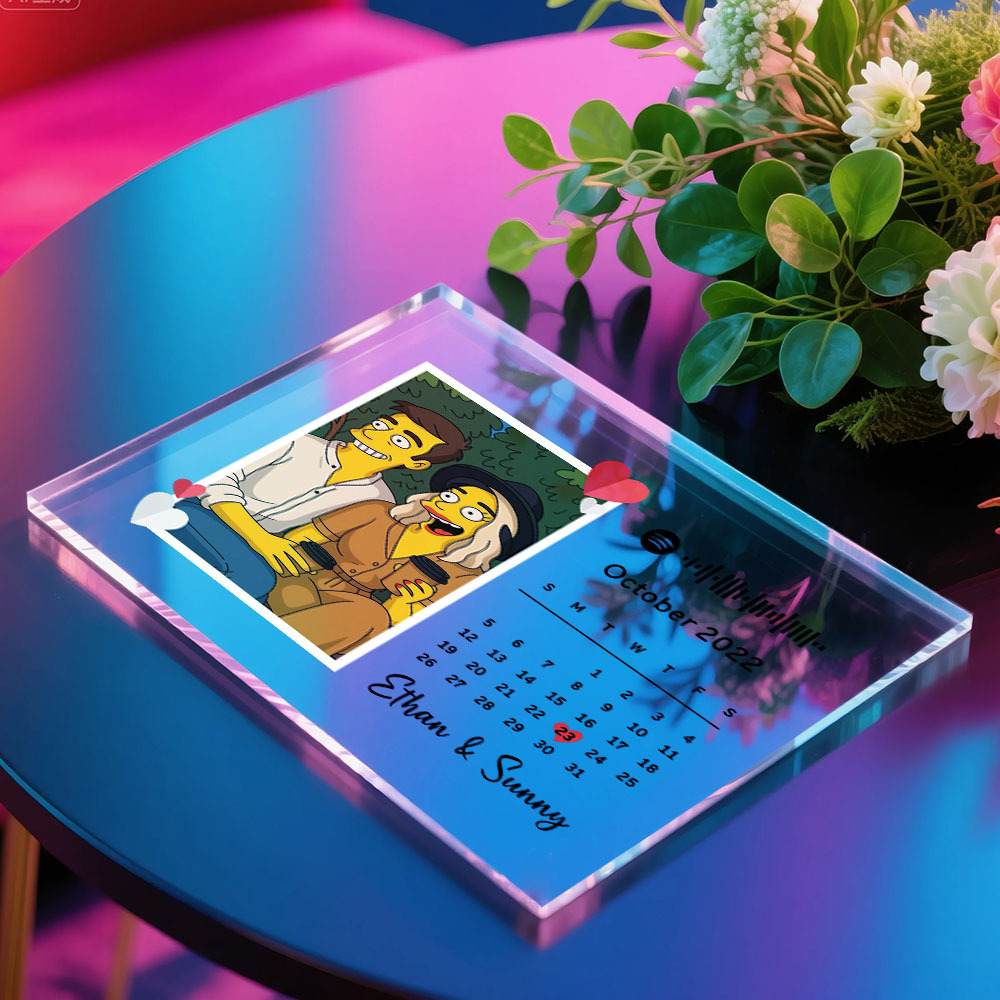 Custom Spotify Plaque Spotify Code Song Decor Personalized Art Style Photo Decor Gift For Couples