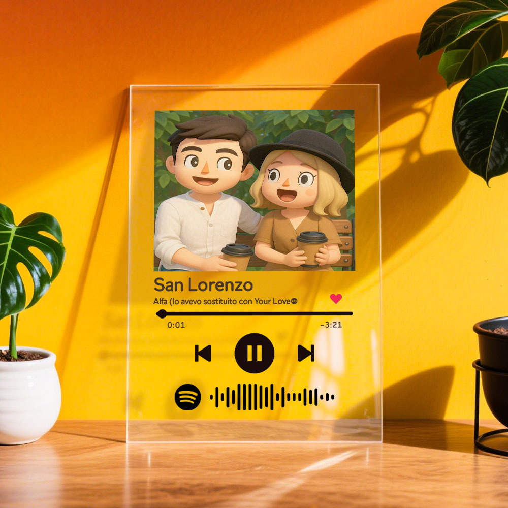 Personalized Music Spotify Plaques Custom Photo Artistic Filter Gifts With Scannable Spotify Code For Anniversary
