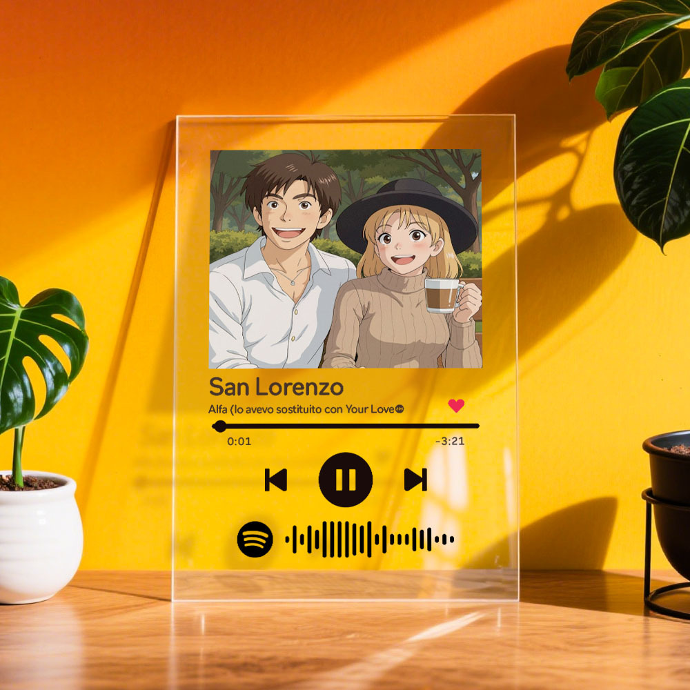 Personalized Music Spotify Plaques Custom Photo Artistic Filter Gifts With Scannable Spotify Code For Anniversary
