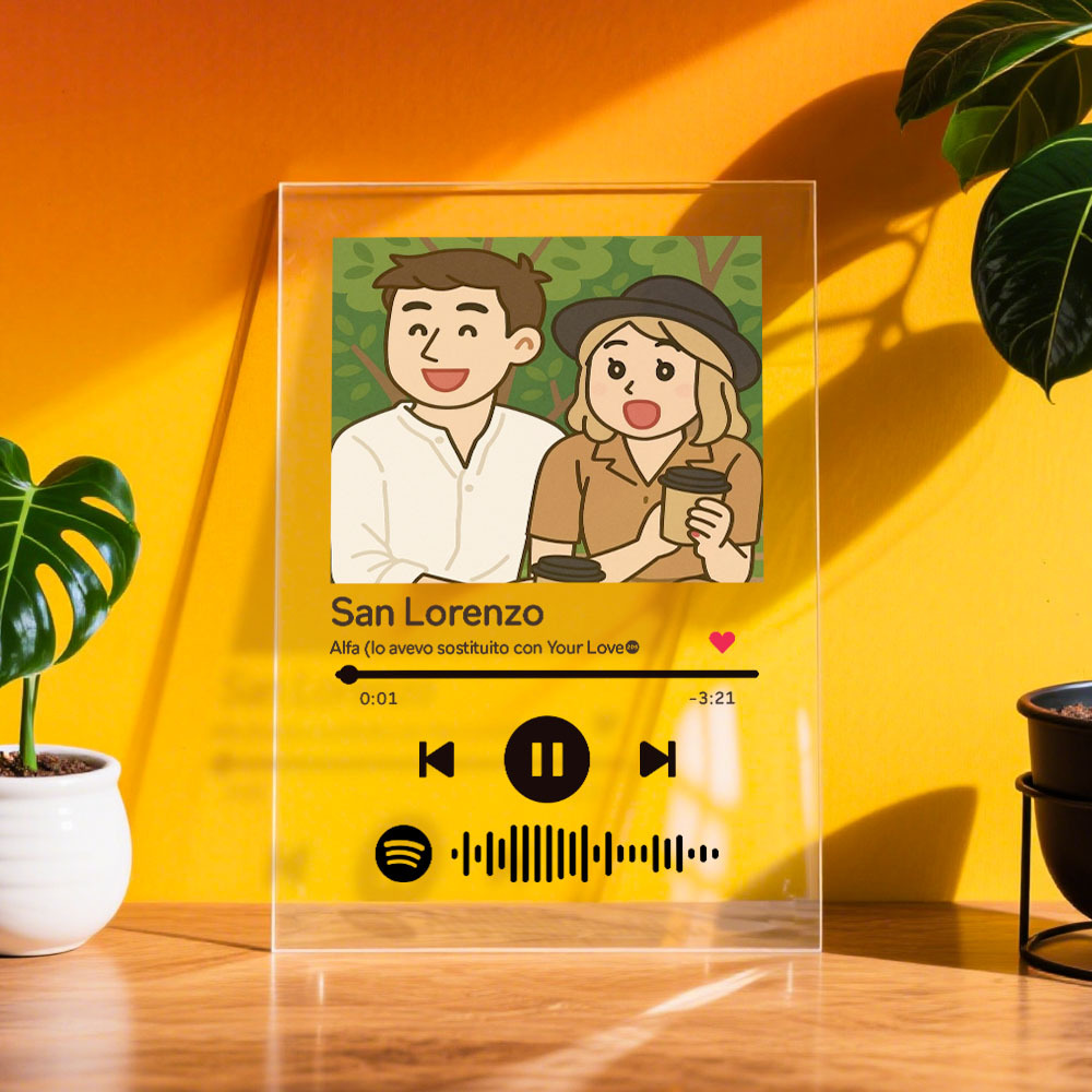 Personalized Music Spotify Plaques Custom Photo Artistic Filter Gifts With Scannable Spotify Code For Anniversary