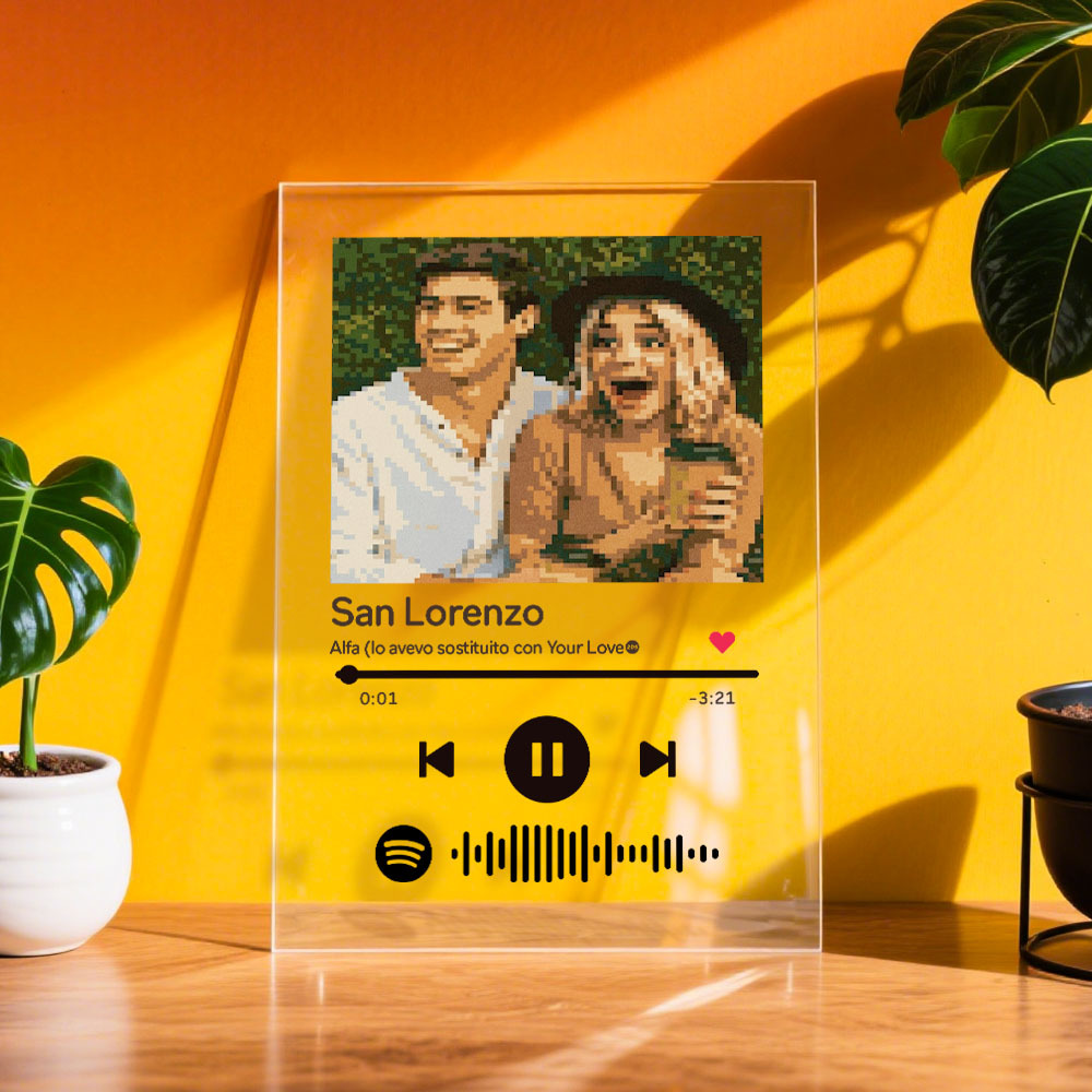 Personalized Music Spotify Plaques Custom Photo Artistic Filter Gifts With Scannable Spotify Code For Anniversary