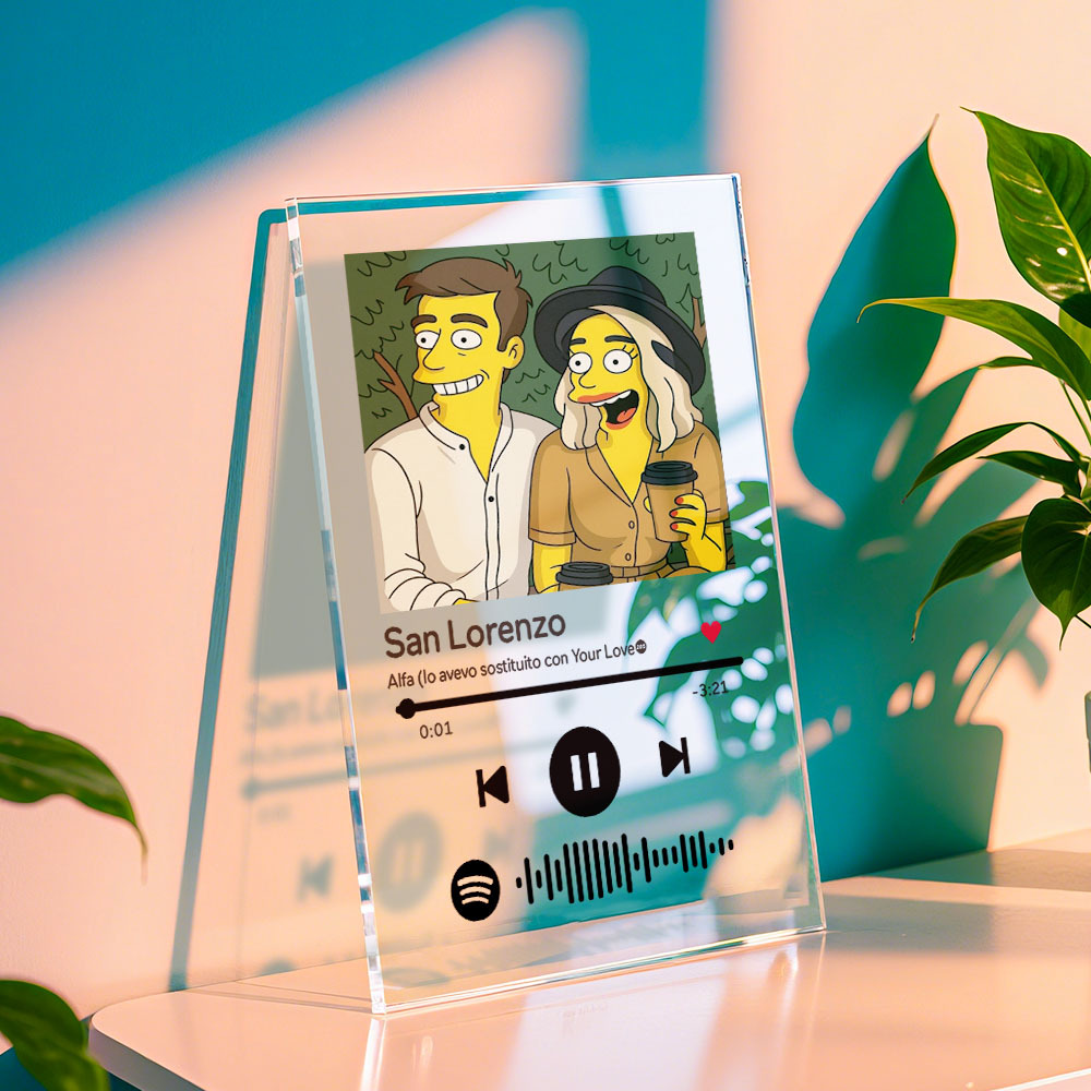 Personalized Music Spotify Plaques Custom Photo Artistic Filter Gifts With Scannable Spotify Code For Anniversary