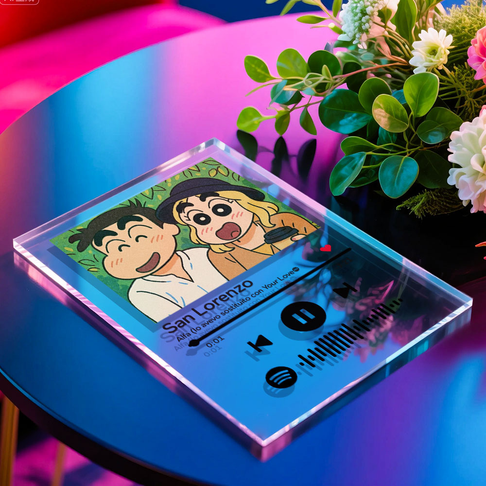 Personalized Music Spotify Plaques Custom Photo Artistic Filter Gifts With Scannable Spotify Code For Anniversary