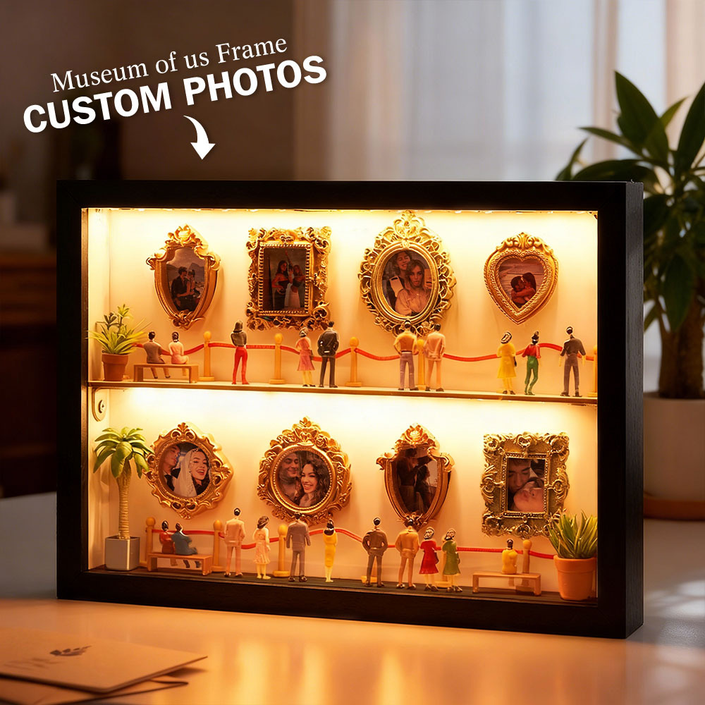 Personalized Museum of Us Frame Custom Photo Couples Gift for Her Mini Museum Gifts Best Valentine's Day Gifts