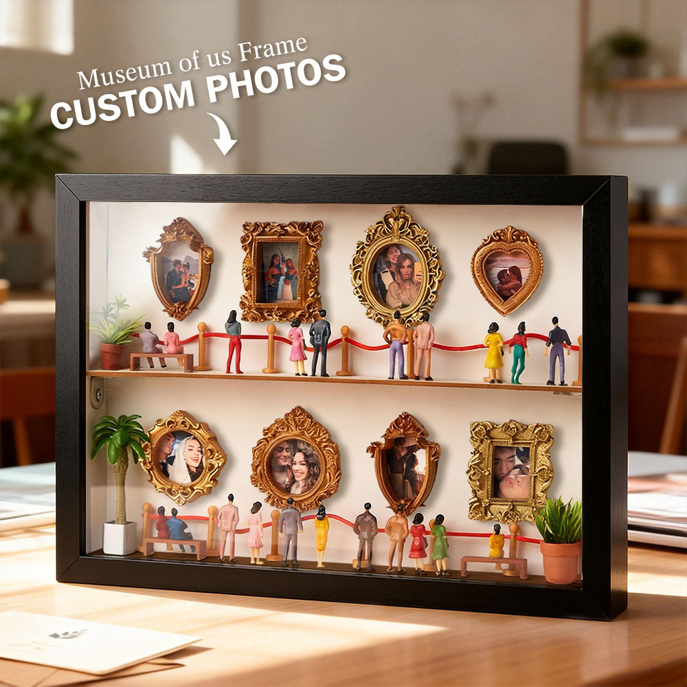Personalized Museum of Us Frame Custom Photo Couples Gift for Her Mini Museum Gifts Best Valentine's Day Gifts