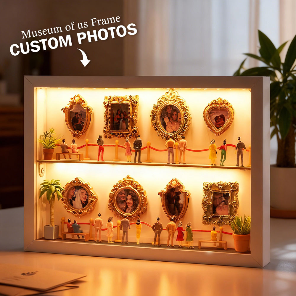 Personalized Museum of Us Frame Custom Photo Couples Gift for Her Mini Museum Gifts Best Valentine's Day Gifts