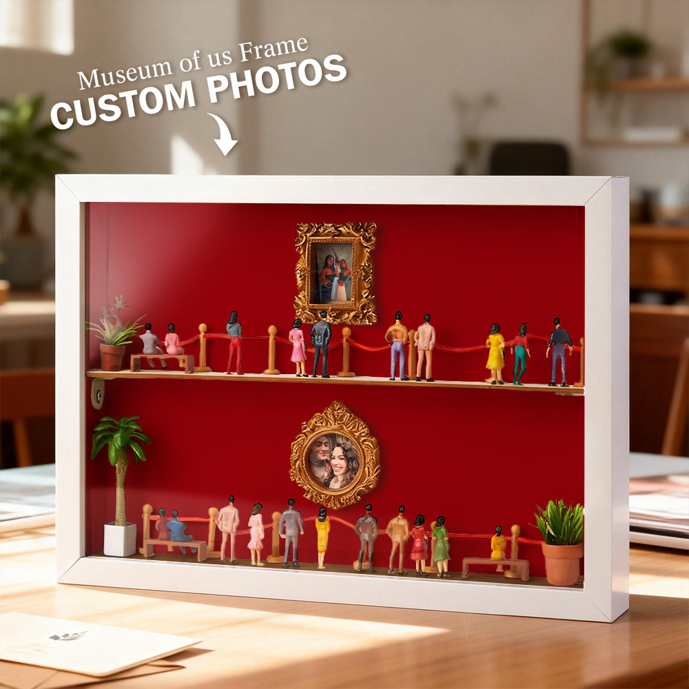 Personalized Museum of Us Frame Custom Photo Couples Gift for Her Mini Museum Gifts Best Valentine's Day Gifts