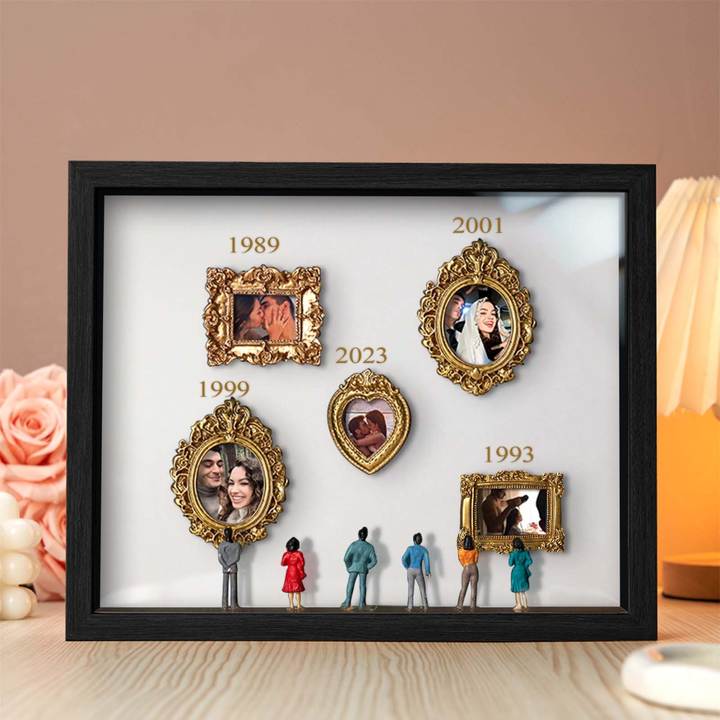 Custom Photo & Year Museum of Us Frame Gift for Someone You Love Cute Miniature Museum Gifts Meaningful Gift Family Gifts - aiprintlab