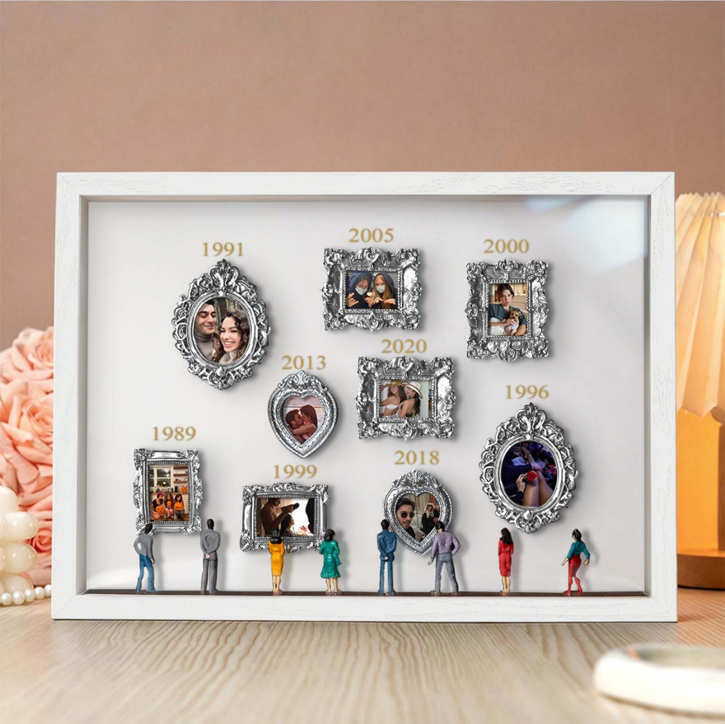 Custom Photo & Year Museum of Us Frame Gift for Someone You Love Cute Miniature Museum Gifts Meaningful Gift Family Gifts - aiprintlab