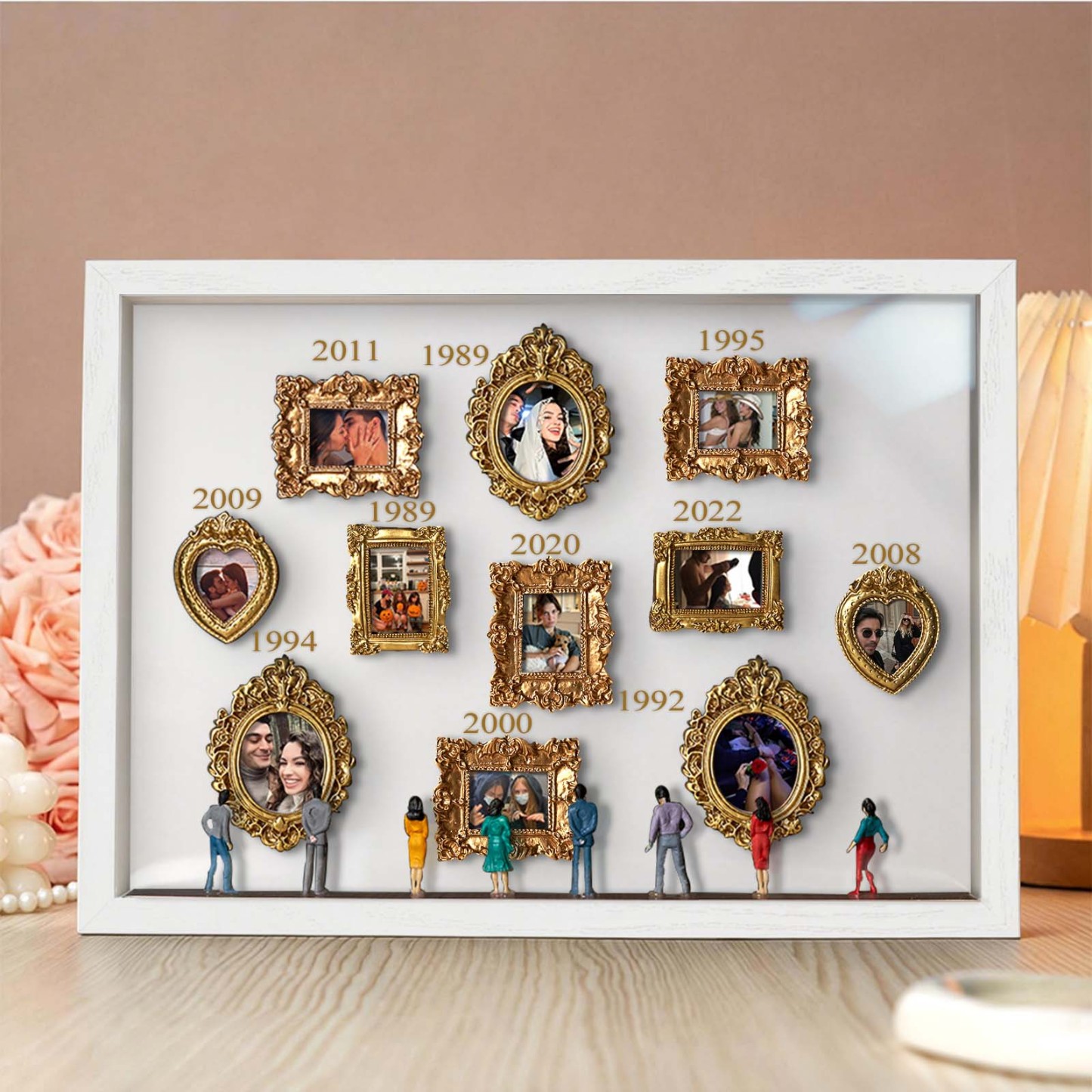 Custom Photo & Year Museum of Us Frame Gift for Someone You Love Cute Miniature Museum Gifts Meaningful Gift Family Gifts - aiprintlab