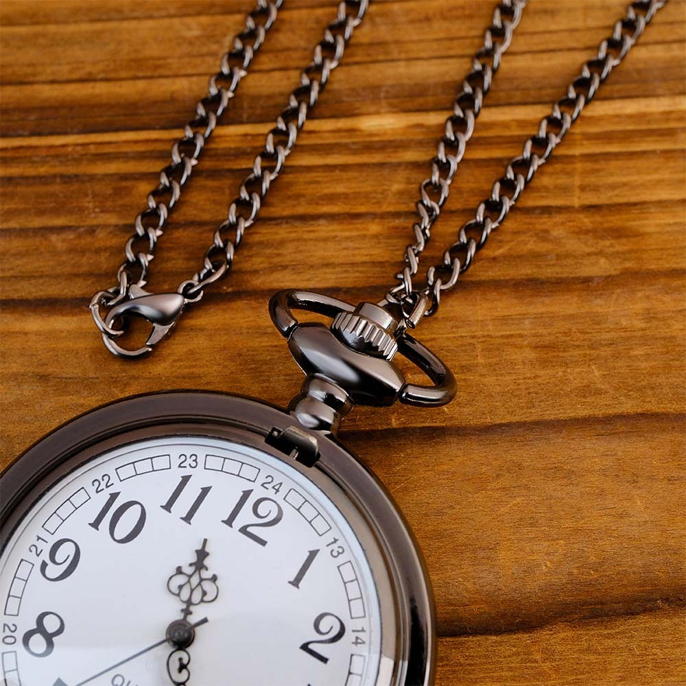 Personalized Photo Pocket Watch Cusomt Vintage Pocket Watch Custom Text Engraving Customized Date Pocket Watch Gift for Him - aiprintlab