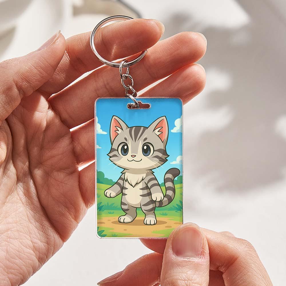 Personalized Custom Keychain Create a Unique Design of Your Pet Perfect Gift for Pet Lovers