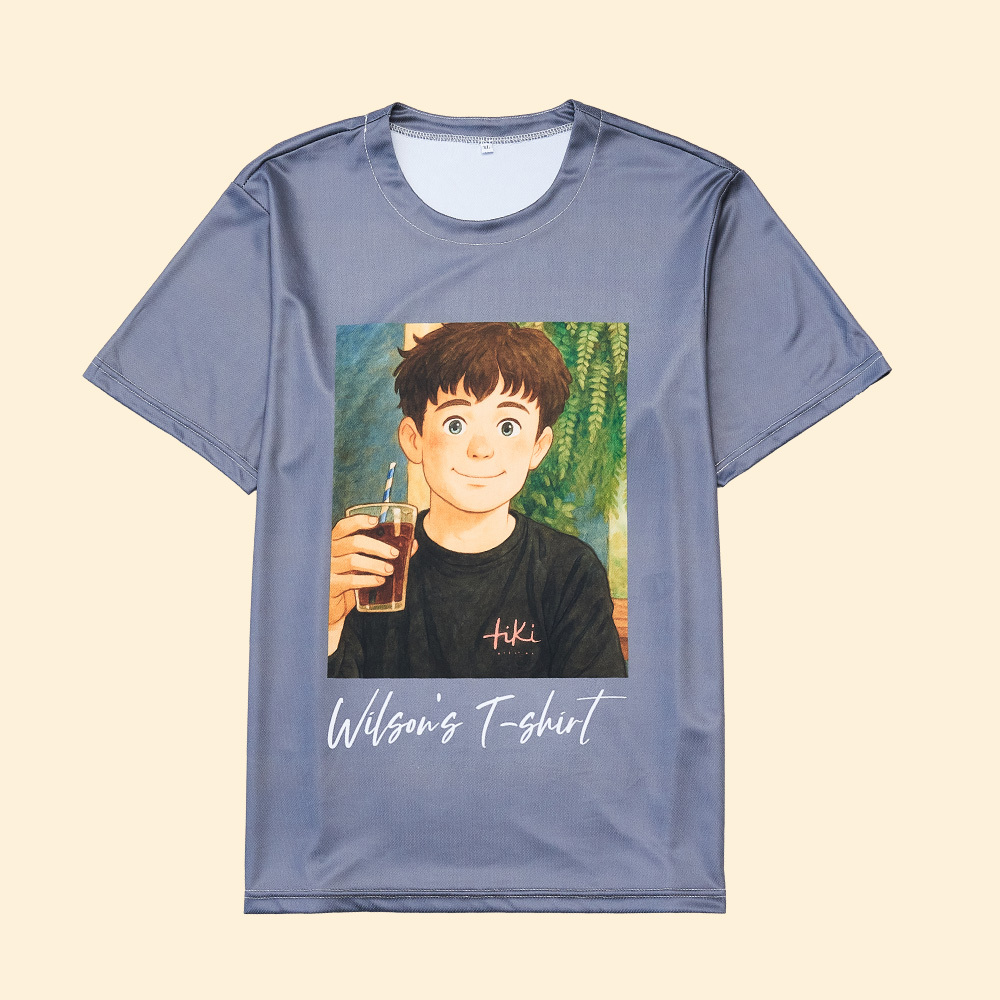 Personalized Cartoon Style T Shirt Custom Anime Portrait Tee Gift for Him