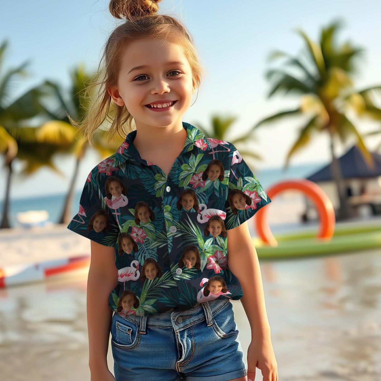 Birdsong Paradise - Custom Kids Unisex Hawaiian Shirt - aiprintlab