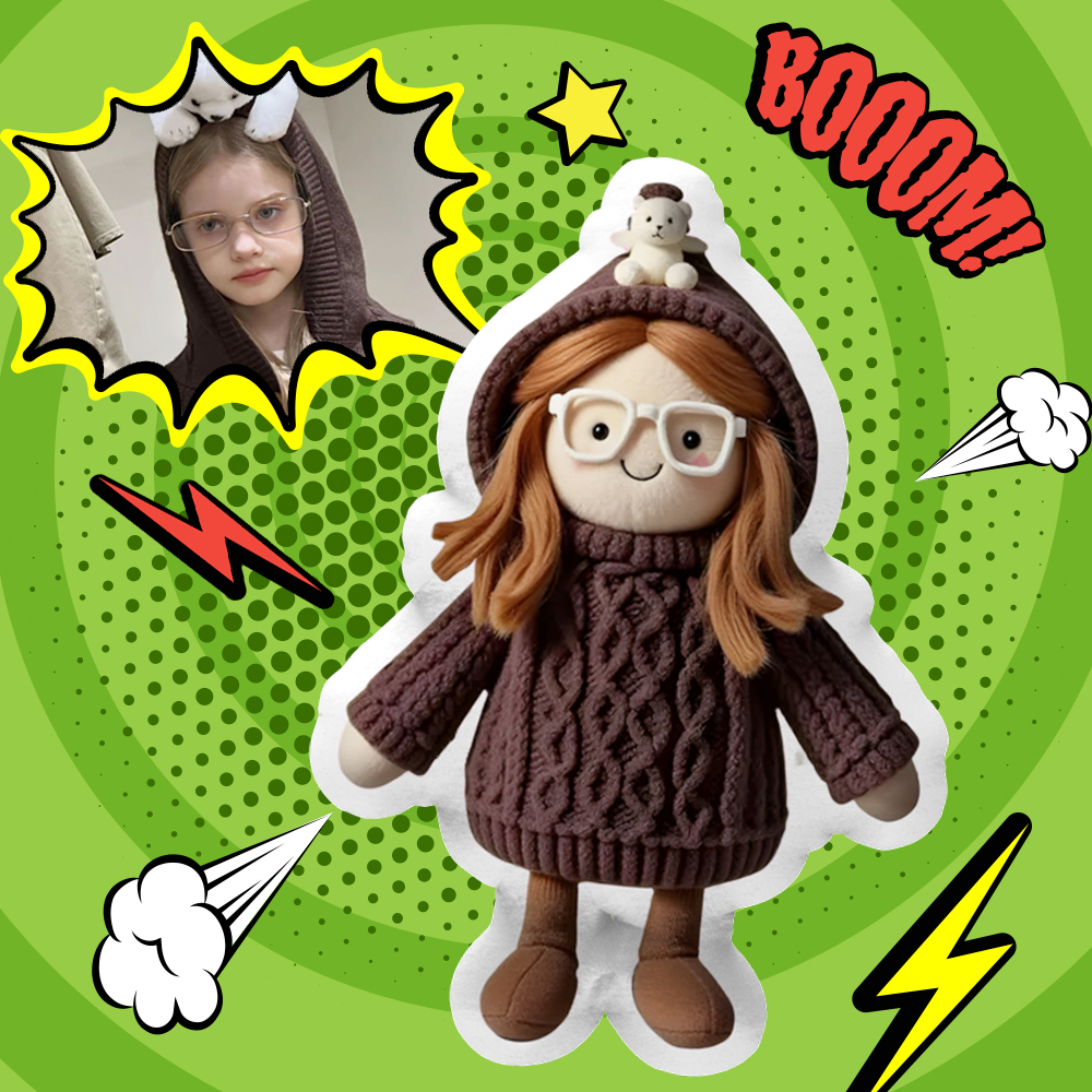 Personalized Photo Plush Doll Pillow Mini Me Plush Pillows Gifts for Kids