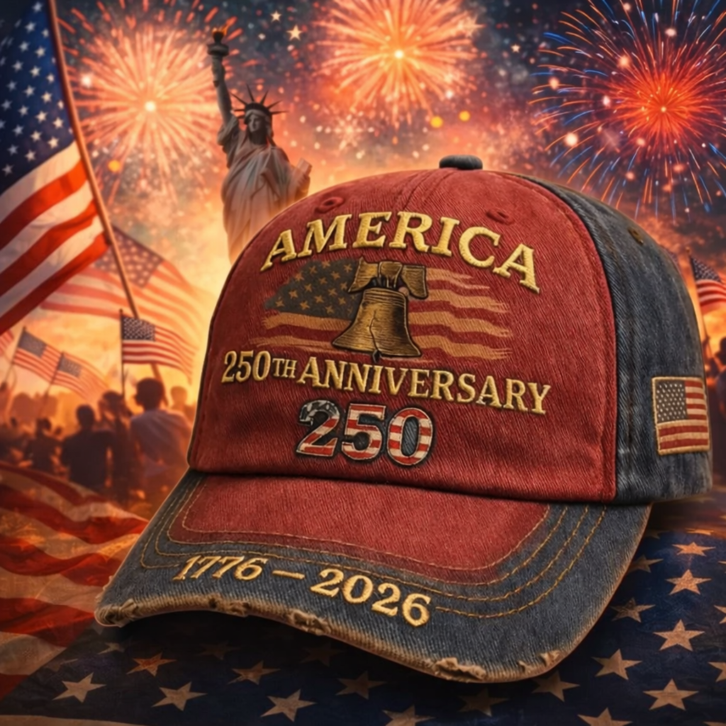 U.S. 250th Anniversary Baseball Cap Adjustable America 250 Anniversary USA Hat Patriotic Veterans Hats - aiprintlab