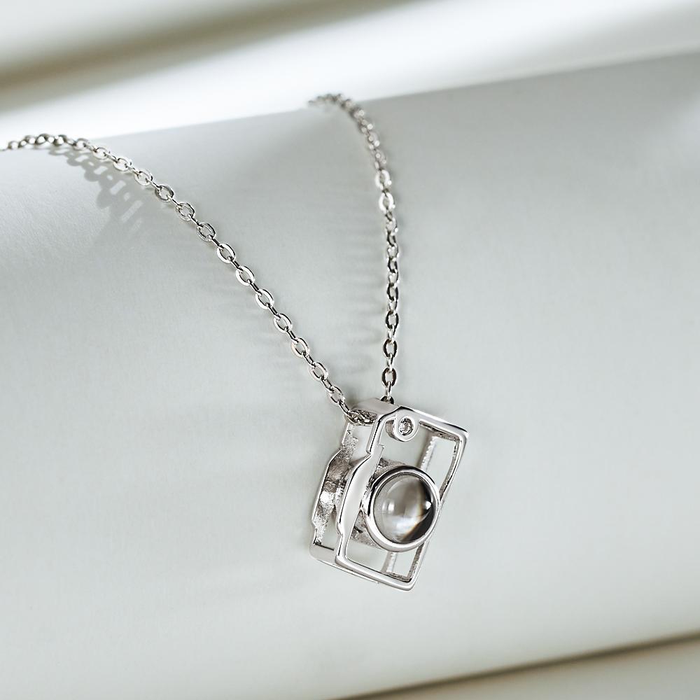 Custom Photo Necklace Projection Creative Camera Shape Gifts Anniversary Gifts for Her - aiprintlab
