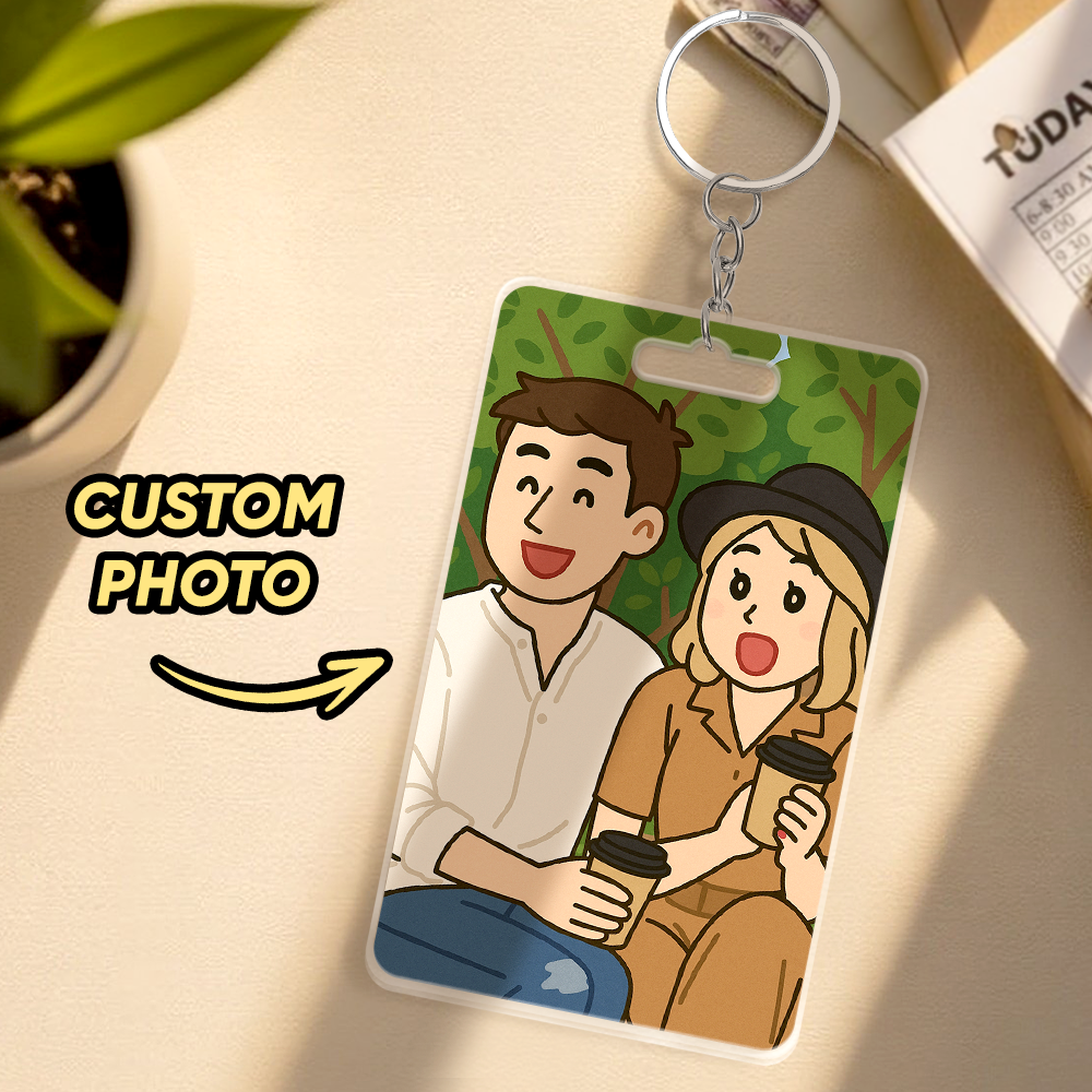 Custom AI Filter Keychain Made from Your Favorite Photo for a Unique Gift