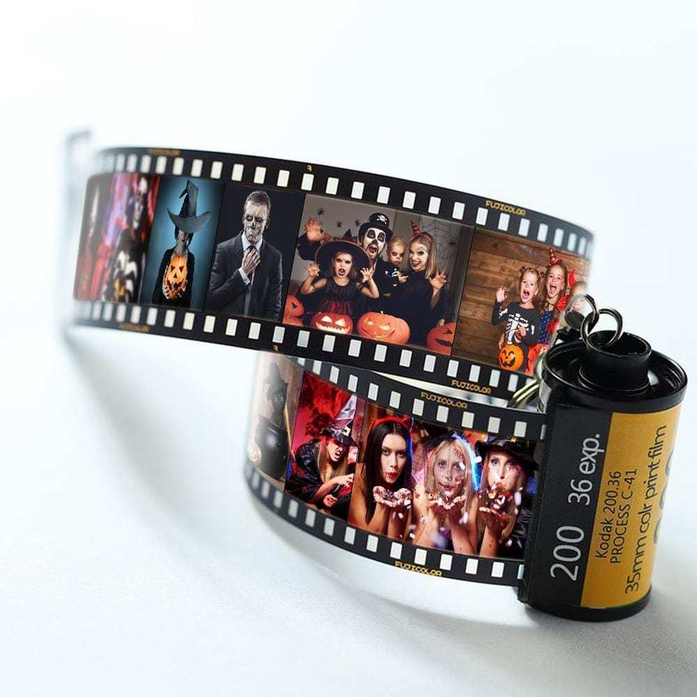 Personalized Halloween Photo Keychain Multiphoto Camera Roll keychain - aiprintlab