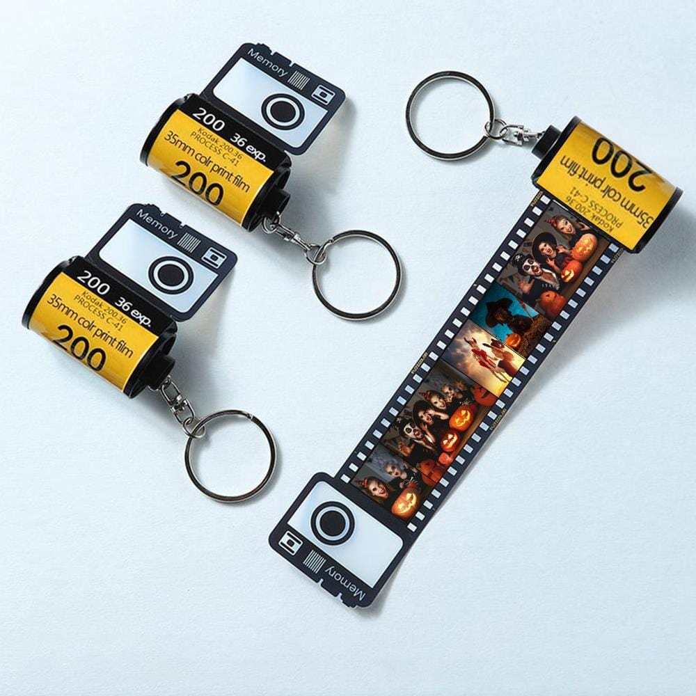 Personalized Halloween Photo Keychain Multiphoto Camera Roll keychain - aiprintlab