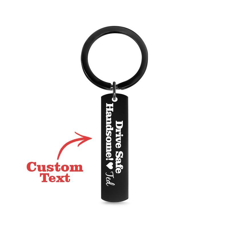 Personalized Drive Safe Handsome Beautiful Keychain - Custom Drive Safe Keychain - Valentine's Day Gift - aiprintlab
