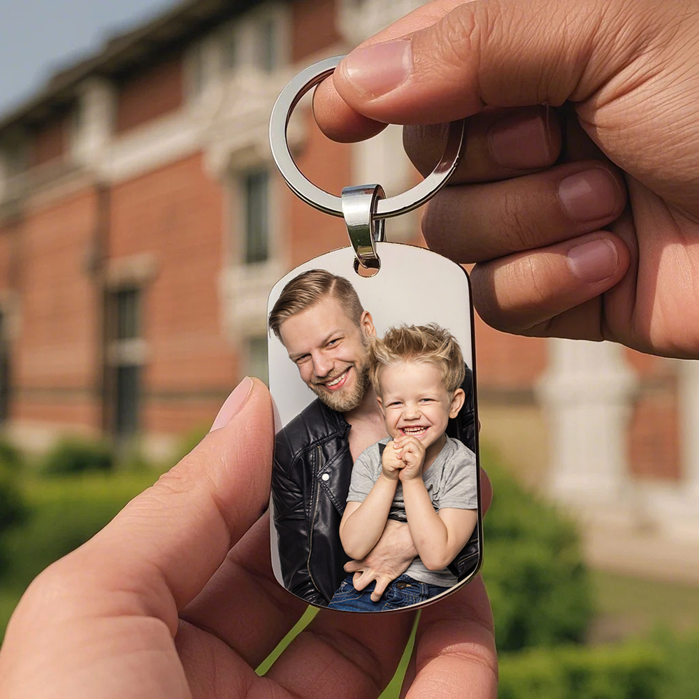 Dad Gift The Moment You Became My Daddy Mummy Keychain First Father's Day Keyring New Dad Keychain Gift Personalised Gift Father's Day Gift - aiprintlab