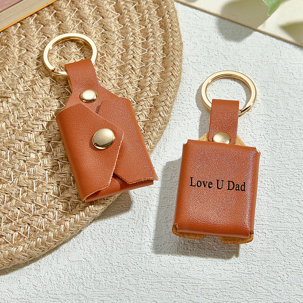 Personalized Photo Album Keychain Meaningful Gift for Dad Custom Memory Keepsake for Father’s Day - aiprintlab