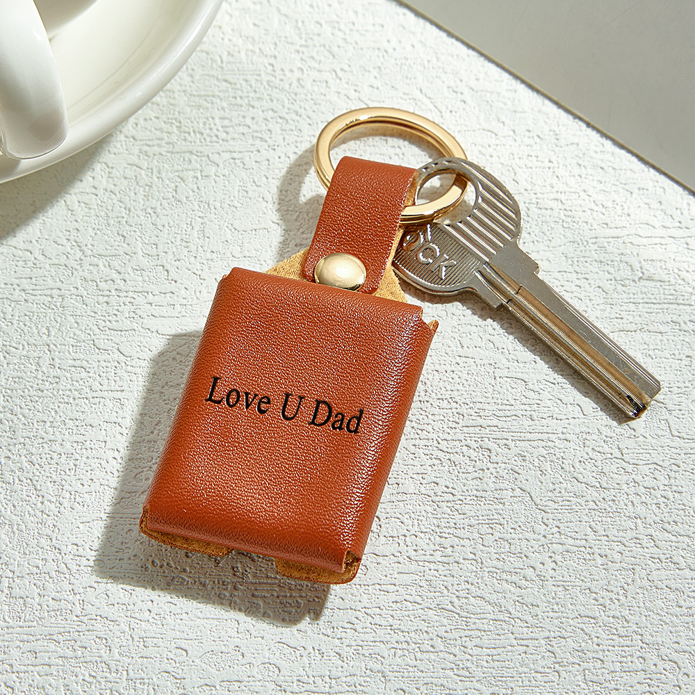 Personalized Photo Album Keychain Meaningful Gift for Dad Custom Memory Keepsake for Father’s Day - aiprintlab