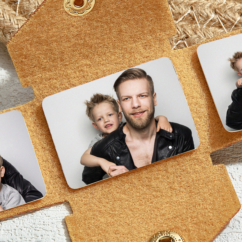 Personalized Photo Album Keychain Meaningful Gift for Dad Custom Memory Keepsake for Father’s Day - aiprintlab