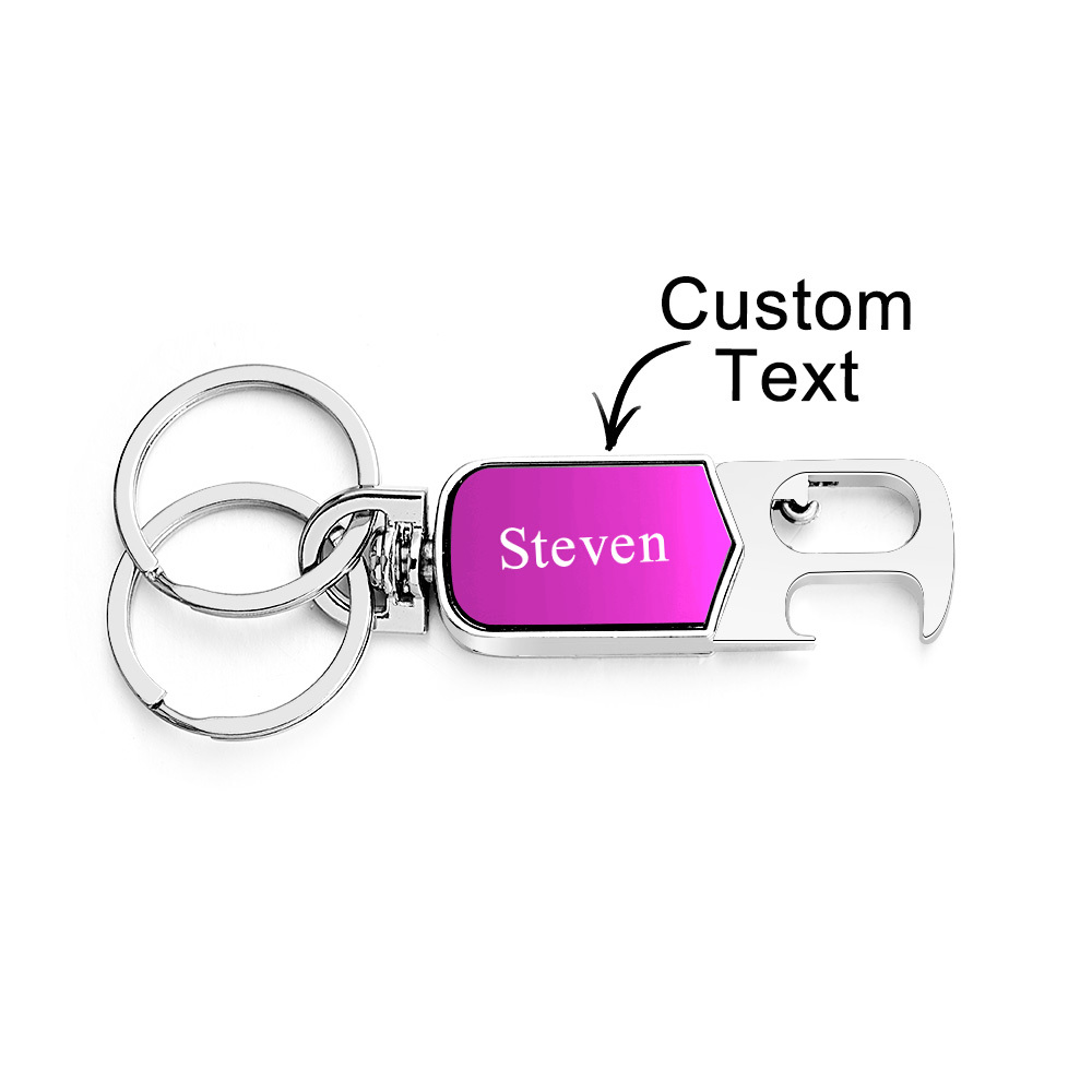 Father's Day Gifts Customizable Multi-Tool Keychain Personalized 3-in-1 Keychain Custom Engraving Spinner Keychain with Bottle Opener - aiprintlab