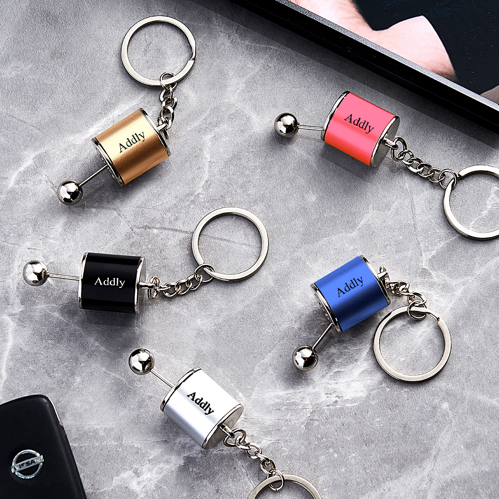 Father's Day Gifts Custom Miniature Shifting Keychain Speed Gear Shift Keychain Personalized Stress Relief Fob Custom Name Miniature Shifting Keychain - aiprintlab