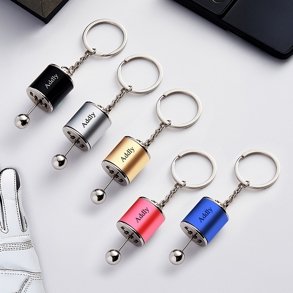 Father's Day Gifts Custom Miniature Shifting Keychain Speed Gear Shift Keychain Personalized Stress Relief Fob Custom Name Miniature Shifting Keychain - aiprintlab