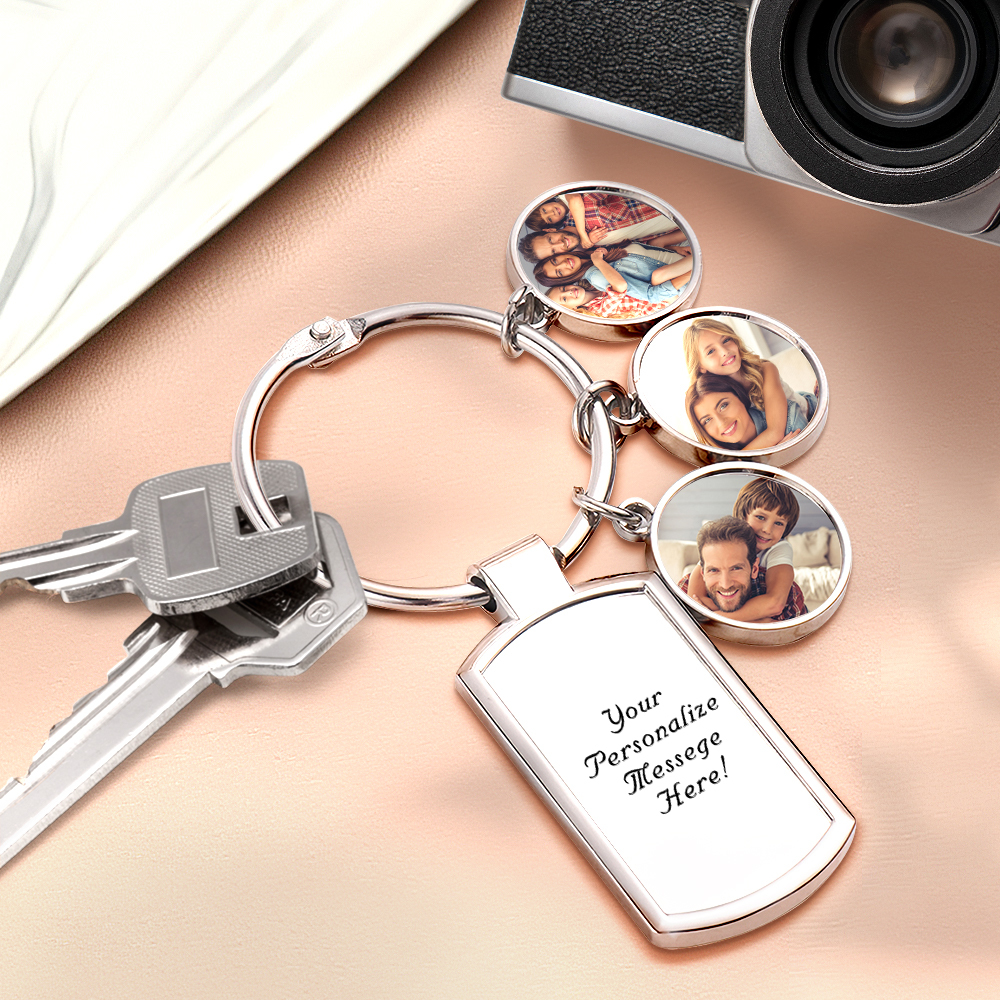 Photo Keychain for Mom Dad Personalized Custom Keychain with Picture Memorial Keychain for Couples - aiprintlab
