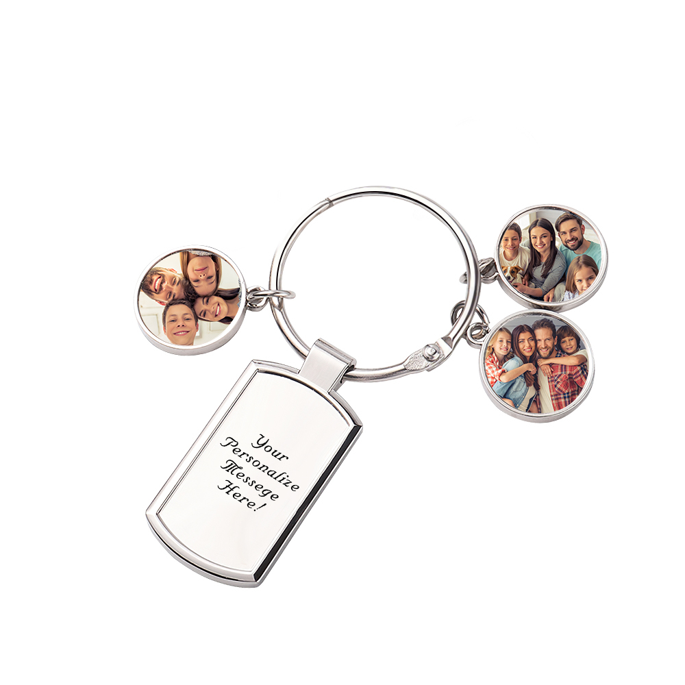 Photo Keychain for Mom Dad Personalized Custom Keychain with Picture Memorial Keychain for Couples - aiprintlab