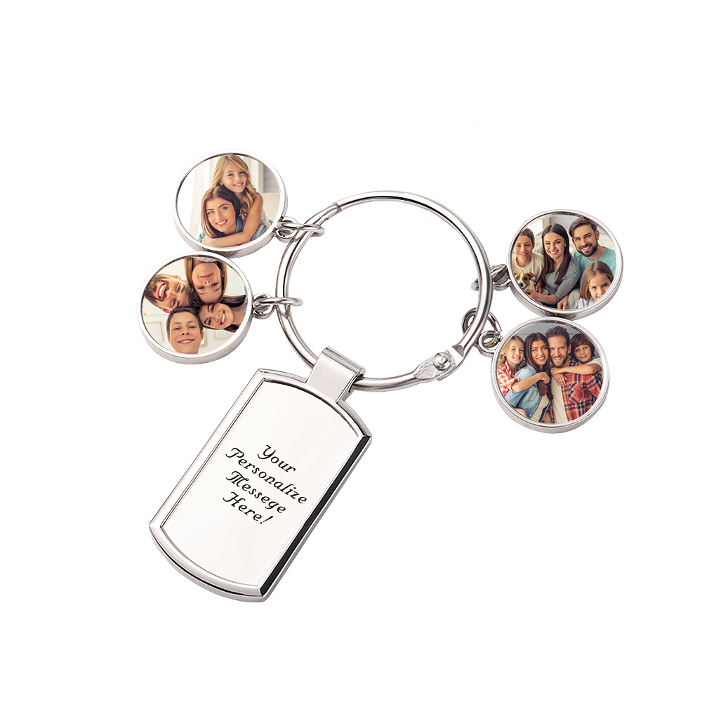 Photo Keychain for Mom Dad Personalized Custom Keychain with Picture Memorial Keychain for Couples - aiprintlab