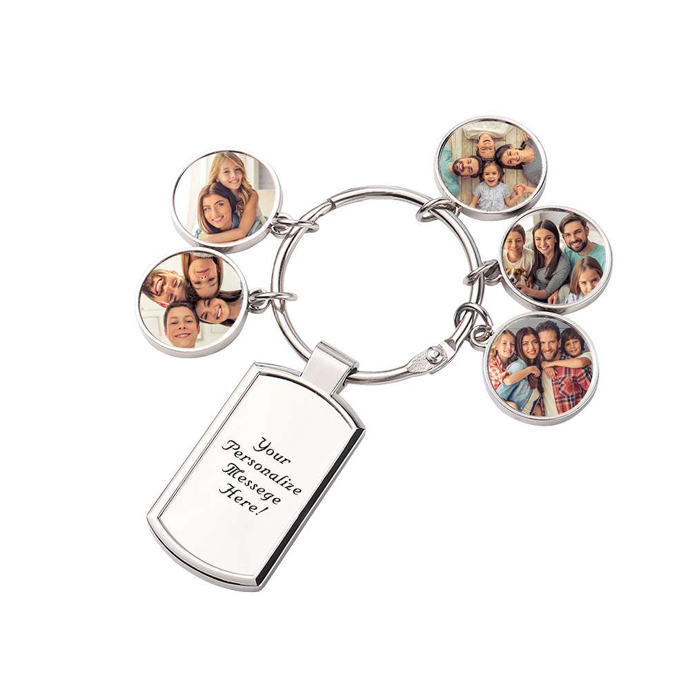 Photo Keychain for Mom Dad Personalized Custom Keychain with Picture Memorial Keychain for Couples - aiprintlab