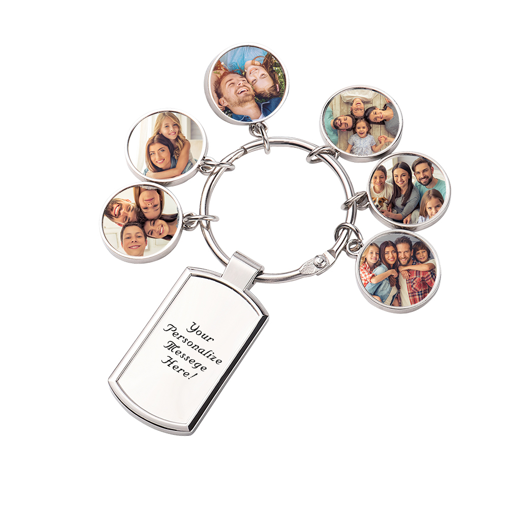 Photo Keychain for Mom Dad Personalized Custom Keychain with Picture Memorial Keychain for Couples - aiprintlab