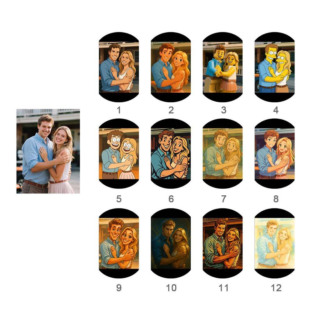 Personalized Spotify Calendar Keychain Custom Picture & Music Song Code Couples Anime Style Photo Keyring Gifts for Anniversary