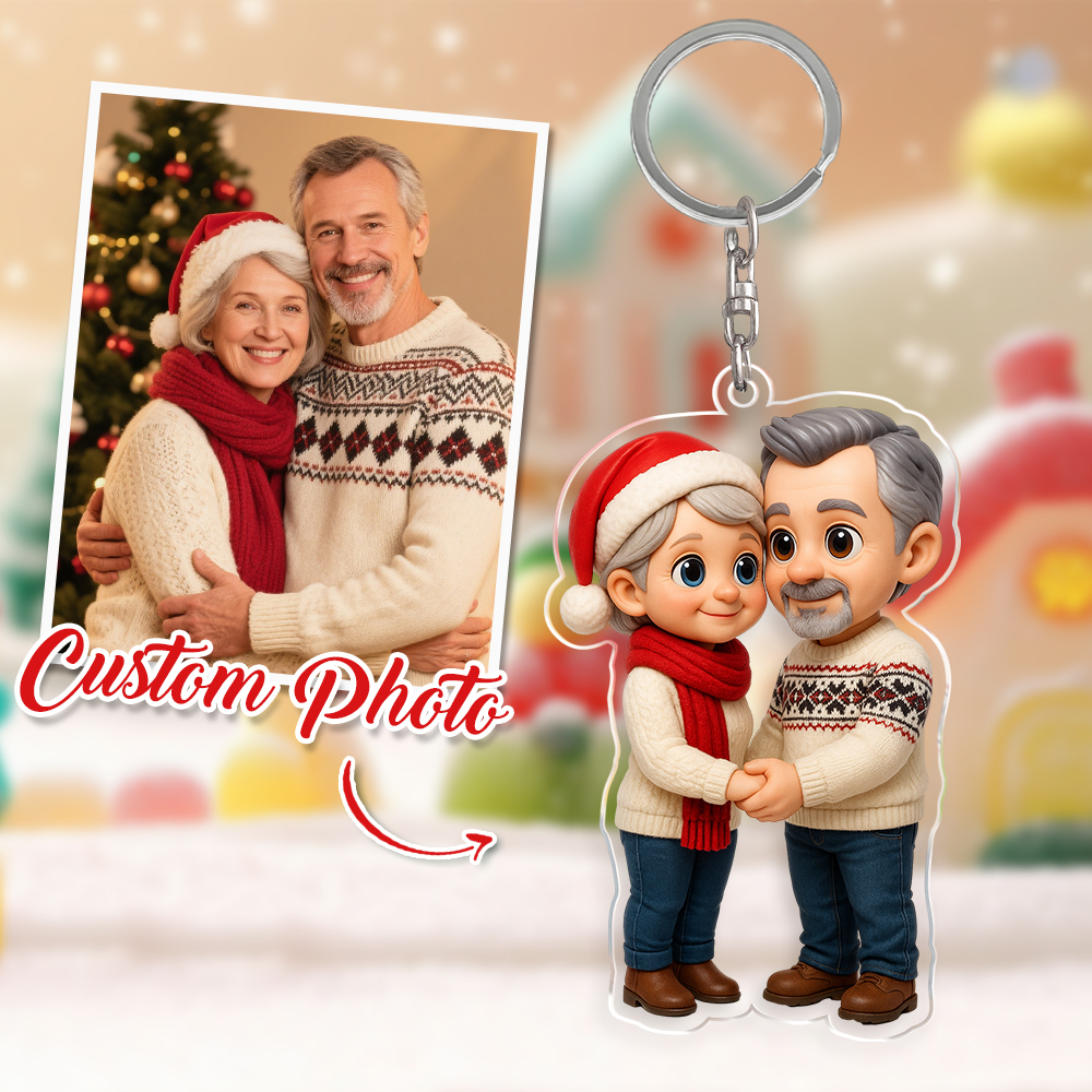 Personalized Acrylic Cartoon Keychain Custom Figure Keychain Photo Bag Charm Unique Keepsake Gift For Girlfriend Anniversary Birthday Gift - aiprintlab