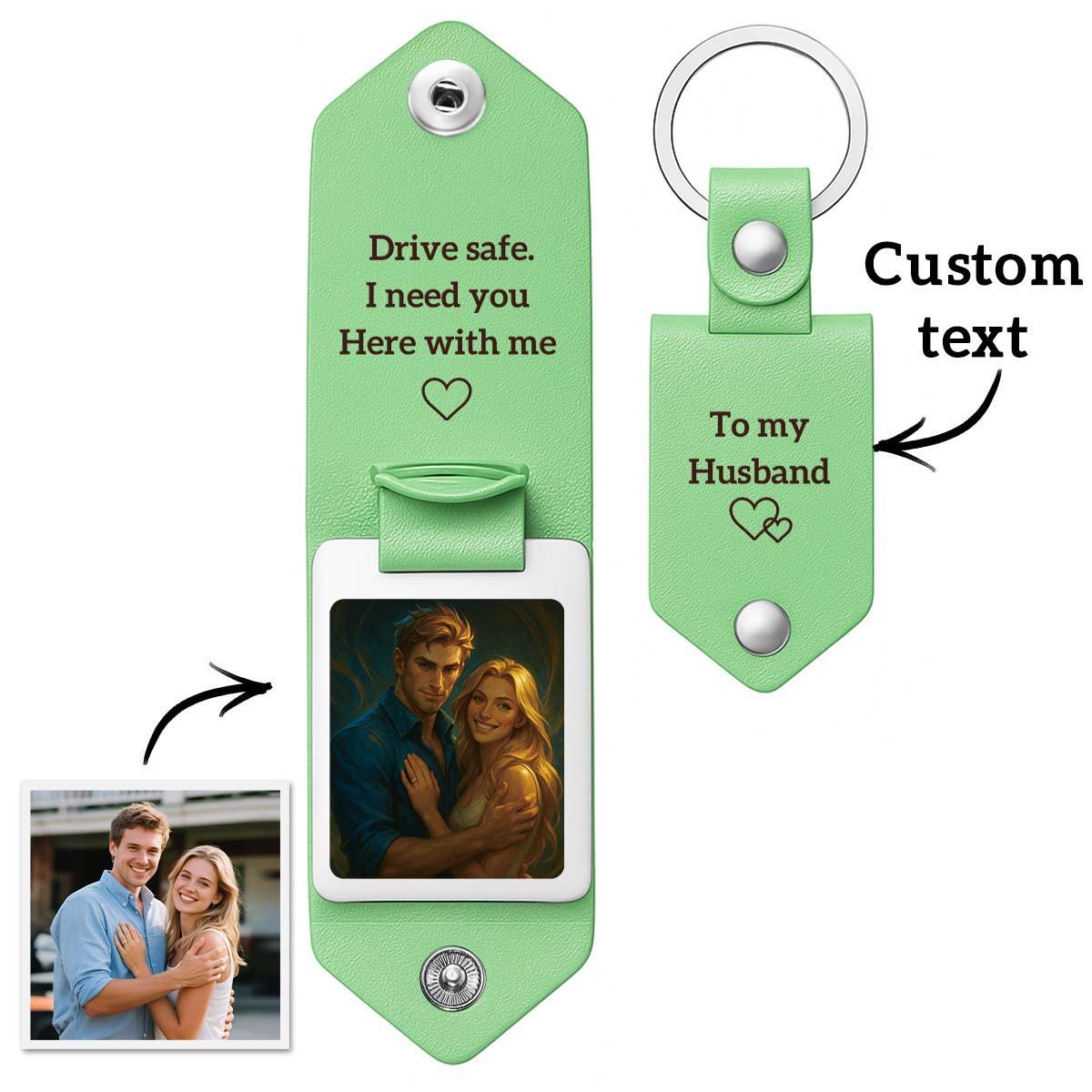 Custom Leather Keychain Flip Cover Key Holder Personalized Anime Filter Design Unique Style Best Gift