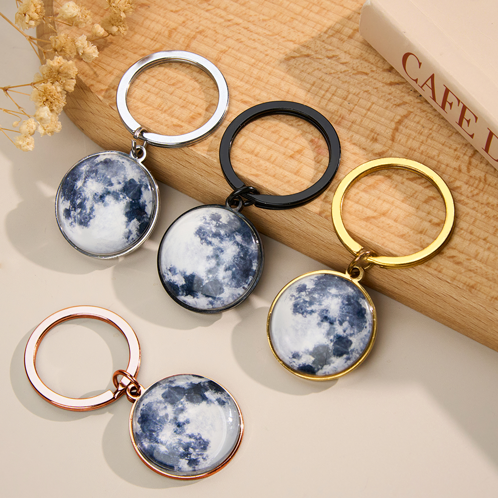 Personalized Date & Moon Phase Keychain Custom Calendar & Moon Keychain Your Special Day Moon Keychain Anniversary Gift - aiprintlab