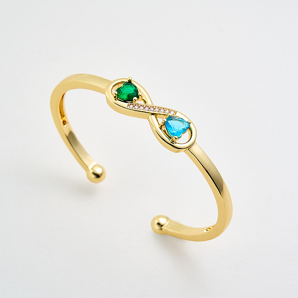 Personalized Infinity Birthstone Bracelet Custom Forever Link Bracelet The Infinite Connection Birthstone Bracelet Mother and Daughter Bracelet - aiprintlab