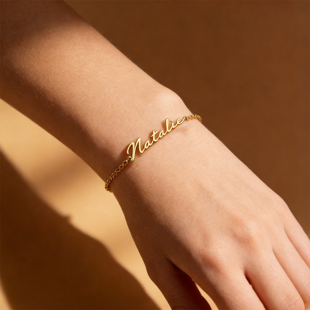Personalized Tiny Name Bracelet Dainty Custom Name Jewelry Handmade Dainty Script Name Bracelet Minimalist Custom Name Gift for Her - aiprintlab