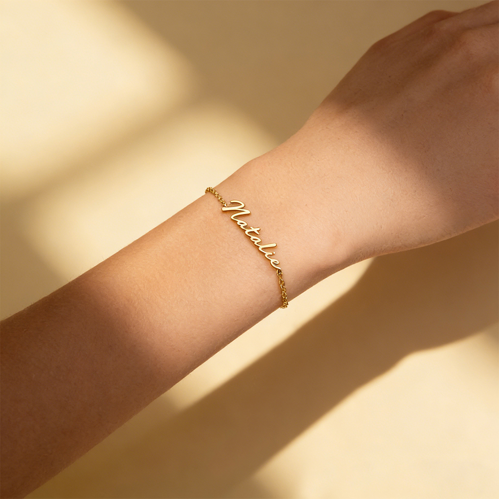 Personalized Tiny Name Bracelet Dainty Custom Name Jewelry Handmade Dainty Script Name Bracelet Minimalist Custom Name Gift for Her - aiprintlab